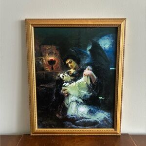 Konstantin Makovsky Tamara & Demon Framed Print 13x16 Gilded Frame Wall Art